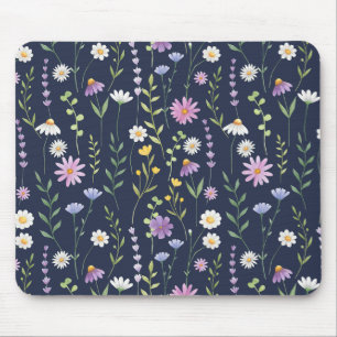 Floral Surface Pattern-Fashion Spring Flowers Mouse Pad