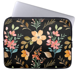 Floral Surface Pattern- Fashion Watercolor Spring  Laptop Sleeve