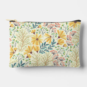 Floral Surface Pattern- Stylish Abstract Wallpaper Accessory Pouch