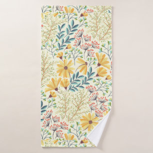 Floral Surface Pattern- Stylish Abstract Wallpaper Bath Towel