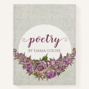 Floral Swag Personalized Poetry Notebook