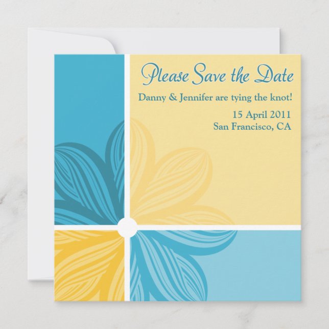 Floral Sweep Please Save the Date Invite (Front)