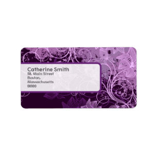 Floral Swirl Customizable Address Labels