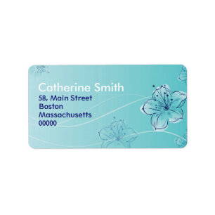 Floral Swirl Customizable Address Labels