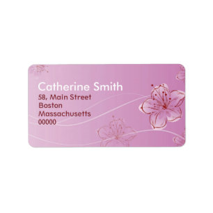 Floral Swirl Customizable Address Labels