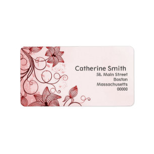Floral Swirl Customizable Address Labels