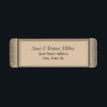 Floral Swirls Gold Return Address Labels<br><div class="desc">Floral Swirls and a Gold shaded effect on the border with a web button shiny look and an inset to add your address makes this your return address stickers attractive and unique.Personalize with your name and address.</div>