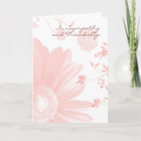 Floral Sympathy Card - In Sympathy And Friendship