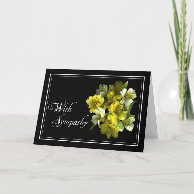 Floral Sympathy/Condolence Card - Customized (Front)