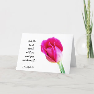 Floral Sympathy, Scripture Verse on God's Strength Card