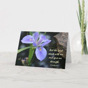 Floral Sympathy, Scripture Verse on God's Strength Card