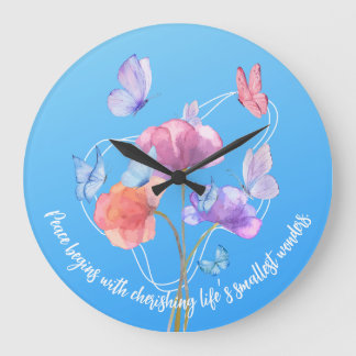 Floral Symphony Large Clock