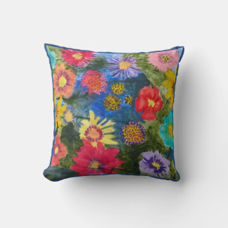 Floral Symphony of Colour 16x16 Pillow