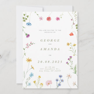 Floral Symphony Wedding Invitation