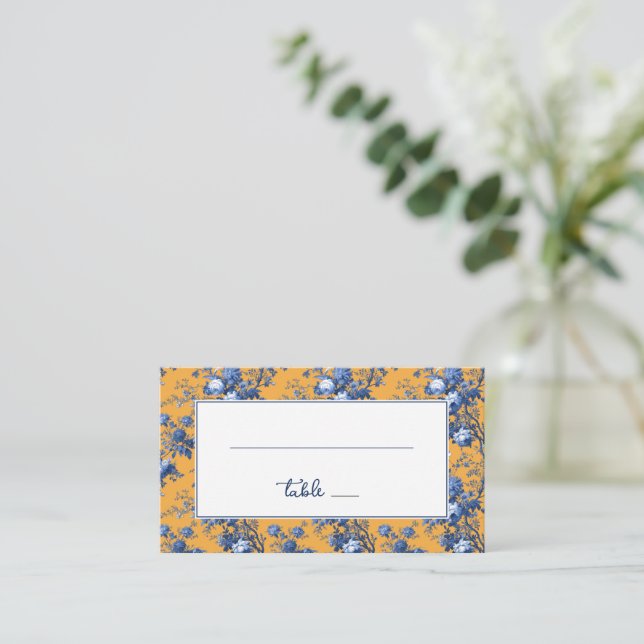 Floral Table Number Card (Standing Front)
