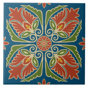 Floral Talavera Tile