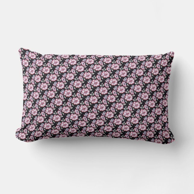 Floral Tapestry Lumbar Pillow (Front)