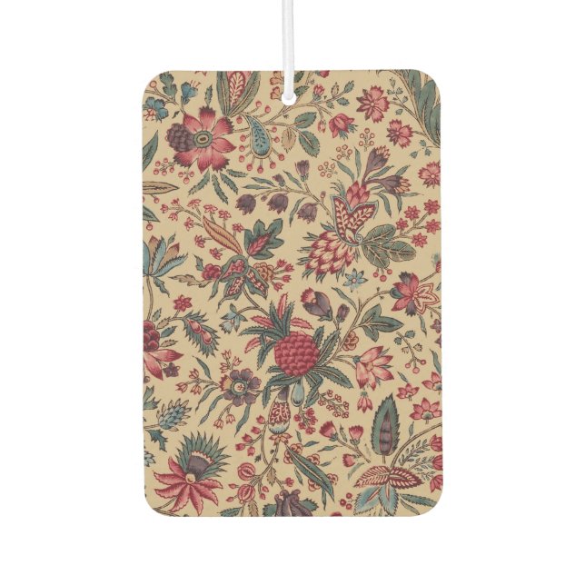 Floral Tapestry Needlework Flower Art Air Freshener (Front)