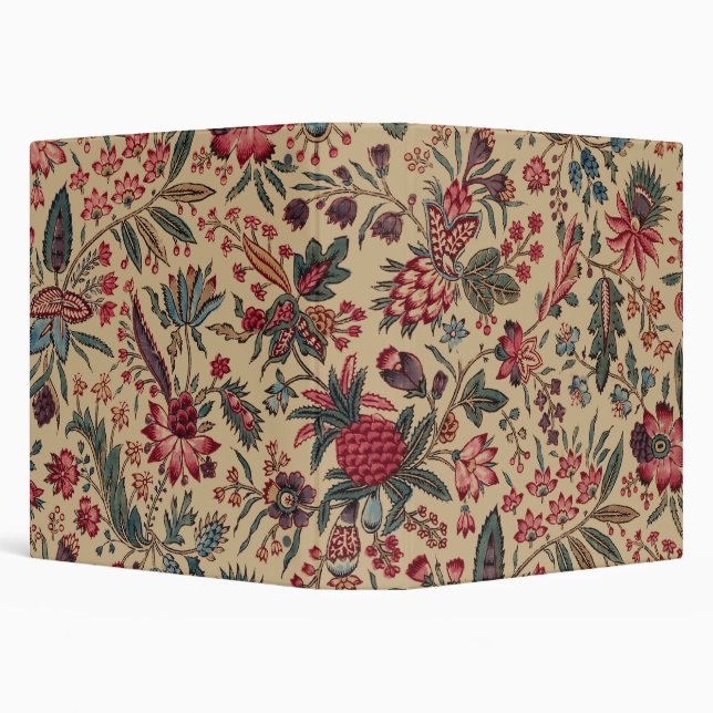 Floral Tapestry Needlework Flower Art Binder (Background)