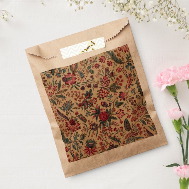Floral Tapestry Needlework Flower Art Favour Bag (Sealed)