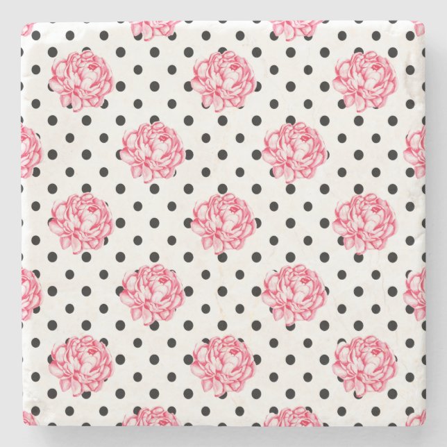 Floral Tapestry Throw Stone Coaster (Front)