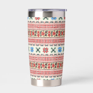 Floral Tatreez Folk Insulated Tumbler
