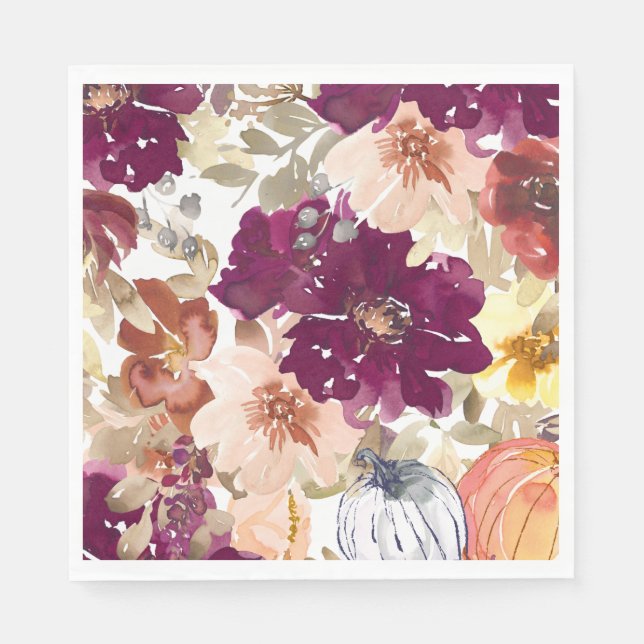 Floral Tattoo Napkin (Front)
