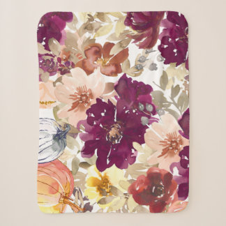 Floral Tattoo Sherpa Blanket