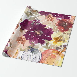 Floral Tattoo Wrapping Paper