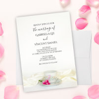 Floral Tea Cup with Pink Roses Wedding