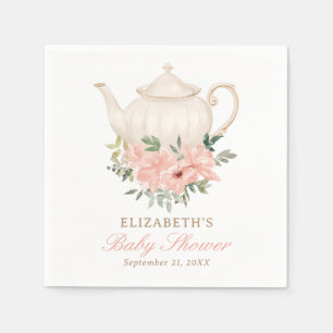 Floral Tea Party Baby Shower Napkin