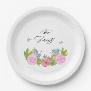 Floral Tea Party Paper Plates