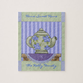 Floral Tea Pot Quilt Block Boxed Puzzle