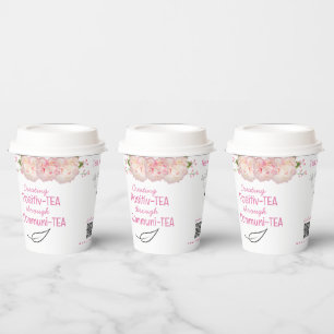 Floral Tea Quotes Custom Paper Coffee Tea  Paper Cups