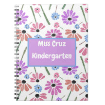 Floral Teacher Name/Grade Colourful 