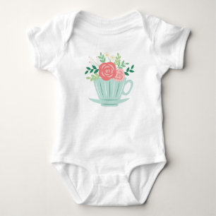 Floral Teacup Baby Bodysuit