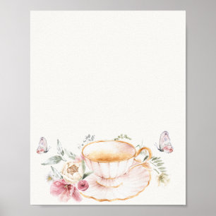 Floral Teacup Bridal Tea Sign