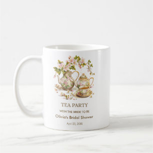 Floral Teapot Tea Party Bridal Shower Coffee Mug