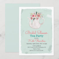 Floral Teapot Tea Party Bridal Shower