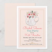 Floral Teapot Tea Party Bridal Shower