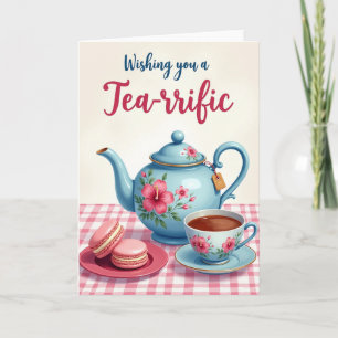 Floral Teatime Birthday Card