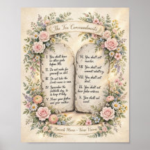 Floral Ten Commandments