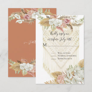 Floral Terra Cotta Pampas Grass Rose Greenery RSVP