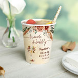 Floral Terracotta Boho Bridal Shower  Paper Cups<br><div class="desc">Floral Terracotta Boho Bridal Shower Paper Cups</div>