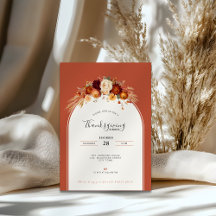 Floral Terracotta Thanksgiving Dinner Feast Party 