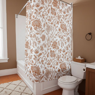 Floral Terracotta Toile Pattern