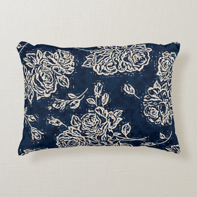 Floral texture repeat modern patternbackground,bat accent pillow (Front)