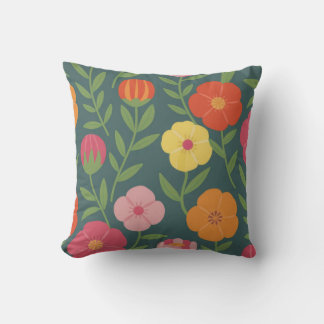 Floral texture throw pillow