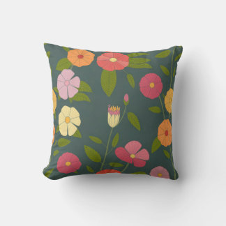 Floral texture throw pillow