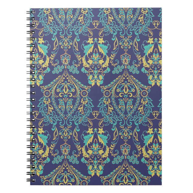  Floral textured. Damask Seamless vintage pattern. Notebook (Front)